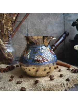 Турка латунь, цветная эмаль, 450 мл