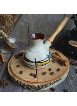 Турка керамическая "Кандинский", белая, 200 мл