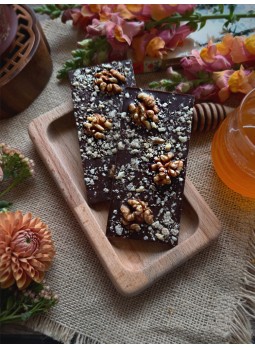 Домашний шоколад на меду с грецким орехом. Молочный, 50% какао