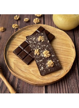 Домашний шоколад на меду с грецким орехом. Молочный, 50% какао