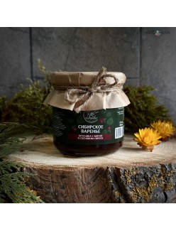 Сибирское варенье из брусники с мятой в сосновом сиропе, 200 мл