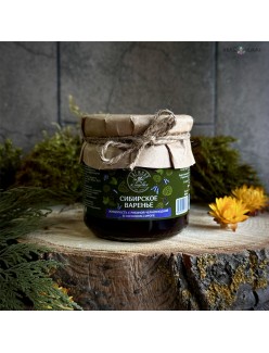 Сибирское варенье из жимолости с черноплодной рябиной в сосновом сиропе, 200 мл