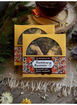 Прессованный зелёный чай "Самовар да валенки", 75 грамм