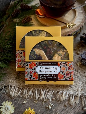 Прессованный зелёный чай "Самовар да валенки", 75 грамм