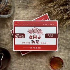 Шу Пуэр, рецептура 9988, мануфактура Хайвань, Лао Тун Чжи "Старый товарищ",  2021 год